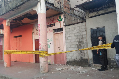 Vivienda afectada en Paján tras sismo.