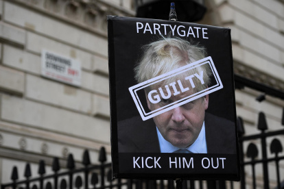 Protesta delante de Downing Street