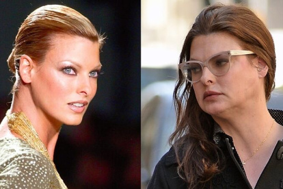 El antes y el después de la modelo canadiense, hoy de 67 años.