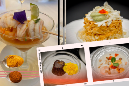 Algunos platos que fueron parte del menú que ofreció la Embajada de Ecuador a empresarios de Hungría