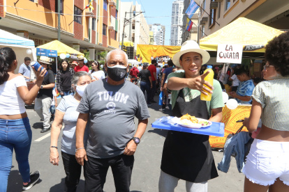 Una variedad de platos típicos se pueden encontrar en esta zona del centro de la ciudad.