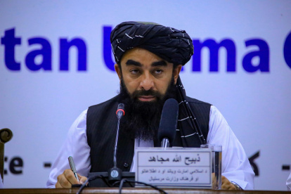 Zabiullah Mujahid, portavoz talibán