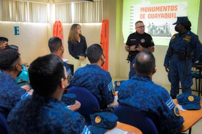 Elementos. Los uniformados durante una capacitación.