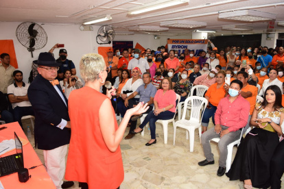 Héctor Vanegas en la presentación de su precandidatura para la Prefectura del Guayas, el domingo 31 de julio.