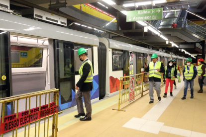 Recorrido. El día del anuncio de la empresa adjudicada, las autoridades hicieron un recorrido por la estación San Francisco.