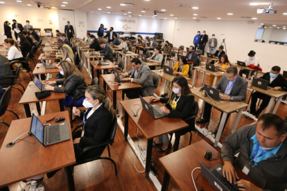 Prueba. En el Complejo Judicial norte de Quito se recibieron las pruebas de los aspirantes a la nueva Unidad.