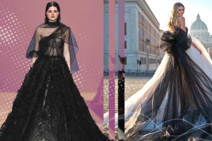 Diga "sí, acepto" al vestido negro.