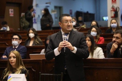 Saquicela. El presidente de la Corte Nacional fue llamado a rendir su testimonio.