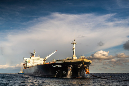 Viaje.- Una de las embarcaciones de la Flota Petrolera Ecuatoriana.