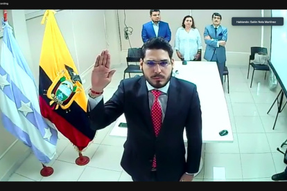 Virtualidad. Ayer resultó más que conveniente el uso de la tecnología para posesionar a Raúl González como nuevo superintendente de Bancos.