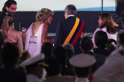 El presidente Guillermo Lasso y la alcaldesa Cynthia Viteri coincidieron durante las celebraciones por la fundación de Guayaquil.