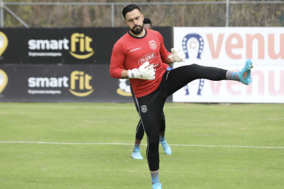 Hernán Galíndez, durante el microciclo de la selección ecuatoriana.