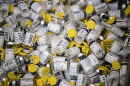 Fotografía de archivo de vacunas contra la viruela.