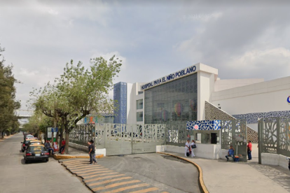 Fachada del Hospital para el niño poblano, en Puebla, México. Ahí se atienden dos niños ecuatorianos que resultaron heridos en accidente de tránsito.