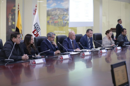 Las autoridades que integran el COE nacional durante la rueda de prensa de este martes 23 de agosto de 2022.