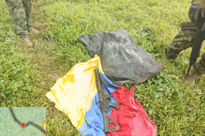 Decomiso. Los uniformados efectuaban patrullajes en el sector de la frontera con Colombia.