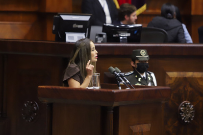 La intervención de la vocal Maribel Barreno se extendió hasta cerca de las 01:30 de este 1 de septiembre.