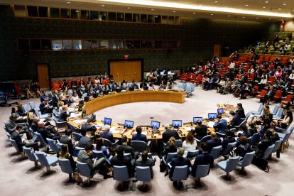 El llamamiento, lanzado en una reunión informal del Consejo de Seguridad, responde según esos países a la creciente amenaza que presentan otras organizaciones terroristas que cada vez llevan a cabo más ataques de tipo transnacional. Foto de archivo. EFE/ Justin Lane