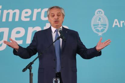 Foto de archivo del presidente de Argentina, Alberto Fernández.