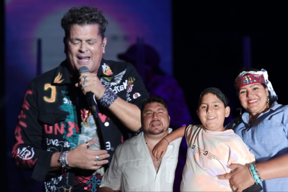 La familia Rodríguez disfrutó del concierto de Carlos Vives.