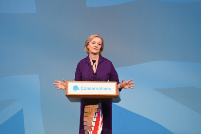 Liz Truss, la nueva líder del Partido Conservador, que se convertirá en primera ministra del Reino Unido.