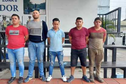 Captura. El pasado sábado se detuvo a cinco personas tras detectar el traslado del alcaloide por el sur de Guayaquil.