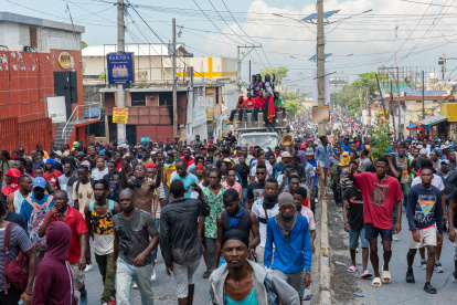 Miles de haitianos salieron hoy miércoles 7 de septiembre para protestas por varios motivos, especialmente los alimentos
