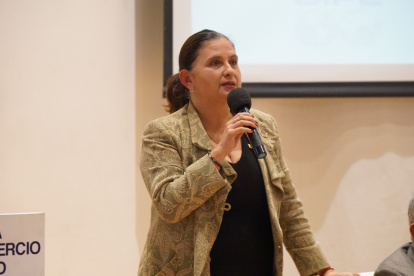 La directora del Sercop, María Sara Jijón, en una actividad oficial.