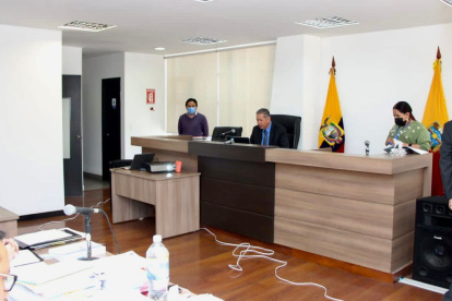 Audiencia. En la Corte de Pichincha se instaló la diligencia para la exjueza del caso Yunda.