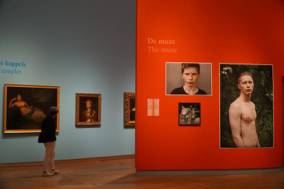 Retratos en la exposición de "Historias de Amor" ("Love Stories") en el Hermitage de Ámsterdam, este jueves.