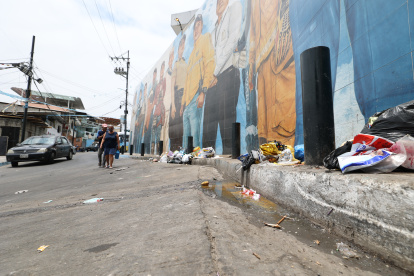 El mural se encuentra en el cerro del Cramen.