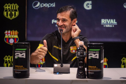 Fabián Bustos en rueda de prensa.