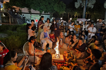 Malecón. Los visitantes participaron de varios rituales.