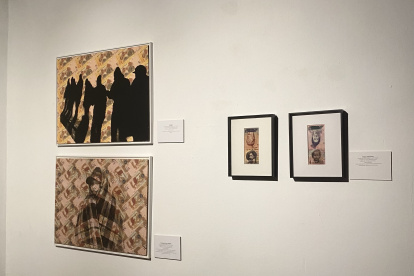 Varias de las obras mostradas en la exposición fotográfica "Caminantes", un proyecto del ecuatoriano Felipe Jácome que muestra gráficamente la crisis de la inmigración de Venezuela a través de distintas personas que tuvieron que abandonar su país, y que se exhibe en Madrid.