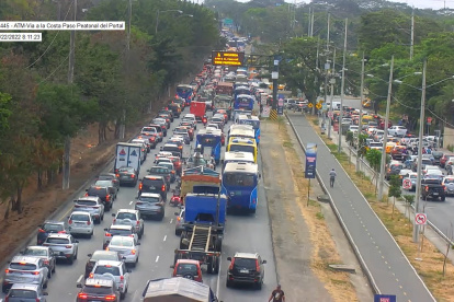 Zona. Así se evidenció el tráfico en el sector.