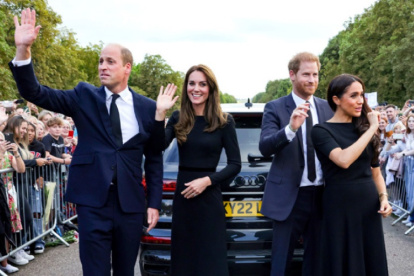 Guillermo, Kate Middleton, Harry y Meghan.