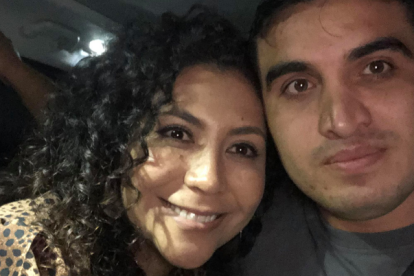 María Belén Bernal y Germán Cáceres, en un foto posteada en redes sociales.