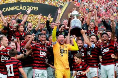 Flamengo buscará reeditar la celebración de la Copa Libertadores 2019, cuando venció a River Plate.