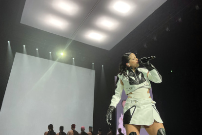 La cantante española Rosalía, en una actuación reciente en Nueva York.