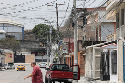 El cablerío ocupa varias manzanas de la ciudadela Bellavista, en el norte de la ciudad.