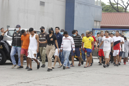 Guayaquil. Los detenidos fueron trasladados hasta el Cuartel Modelo.
