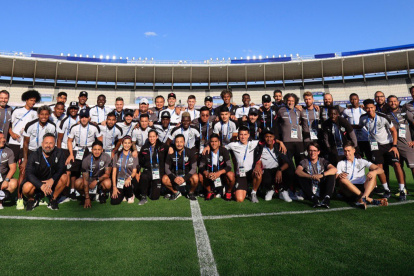 Independiente del Valle desde la cancha donde se jugará la final.