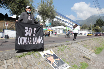 Acto. Ramiro Panchi volvió a pedir justicia por el asesinato de su hijo.