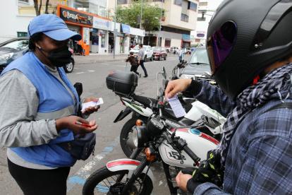 Parqueo. En zonas de La Mariscal  el sistema se aplica hace tres años.