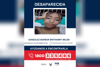 La adolescente está desaparecida desde el domingo 25 de septiembre.