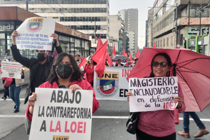 El 28 de septiembre de 2022, la UNE ya se movilizó para presentar su propuesta al Gobierno de Lasso.