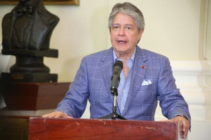 El presidente Guillermo Lasso durante sus actividades.