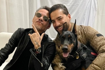 El colombiano con Marc Anthony.