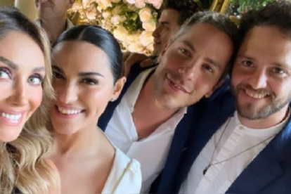 Anahí, Maite Perroni, Christian Chávez y Christopher Uckermann se juntaron para celebrar la boda