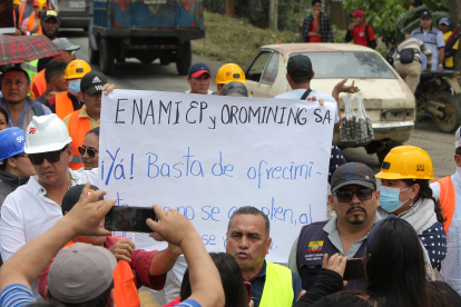 Pedido. Piden la presencia del ministro de Energía y Minas, Xavier Vera, para llegar a un dialogo.